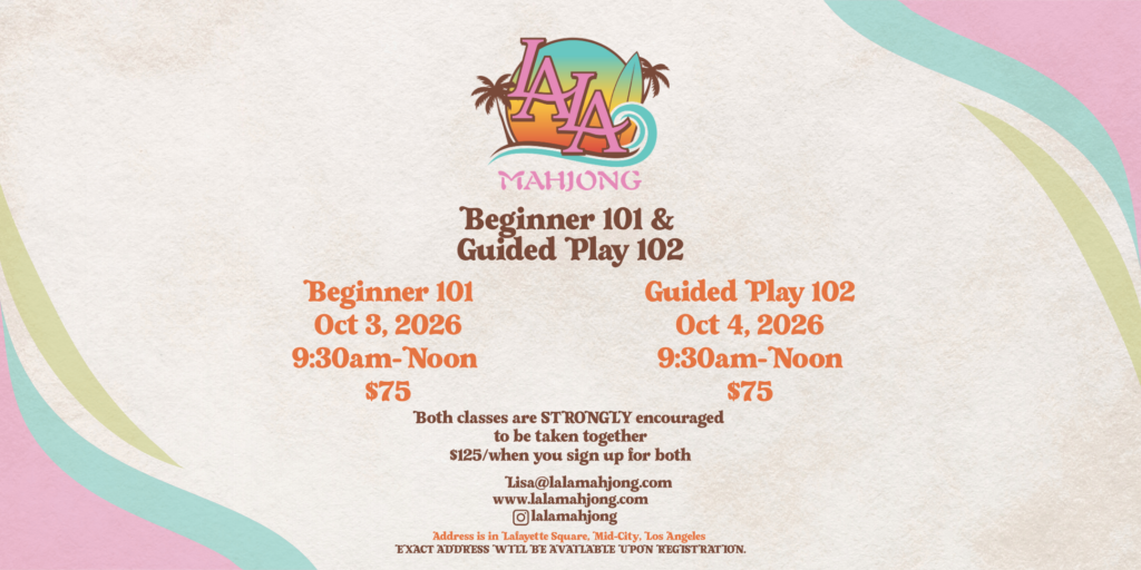 American Mahjong 101 Beginner & 102 Guided Play Bundle with LA LA Mahjong