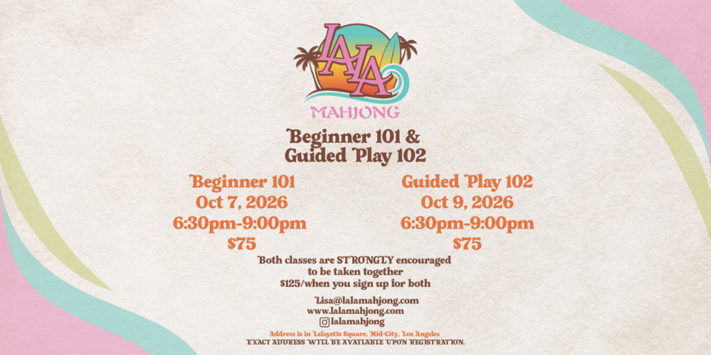 American Mahjong 101 Beginner & 102 Guided Play Bundle with LA LA Mahjong